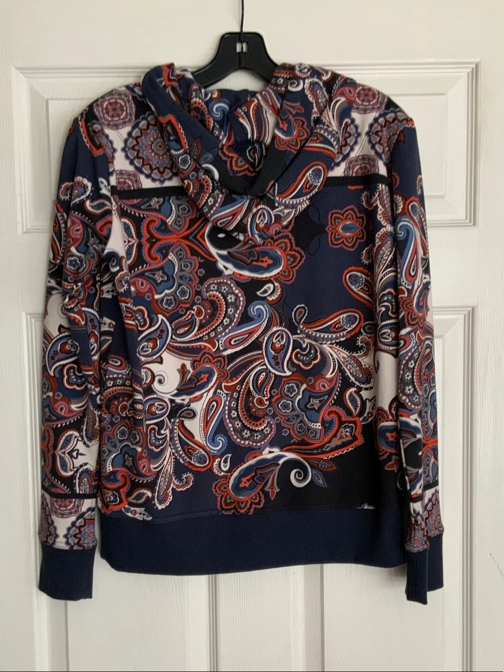 JOHNNY WAS Woman’s Paisley Hooded Sweat Jacket & Pants Set - Cute Paisley Print